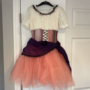 Revolution Dancewear Cinderella / Peasant Skirted Leotard Size XLC